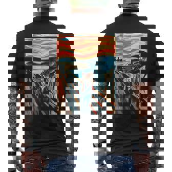 Expressionist Scream Squirrel Lovers Artistic Animal Lover Men's Back Print T-Shirt | Mazezy