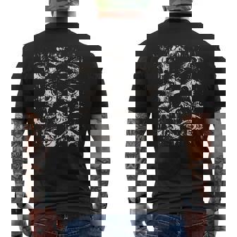 Eyes Eyeballs Weird Goth Grunge Alt Y2k Strange Aesthetic Men's T-shirt Back Print | Mazezy