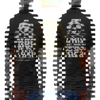 Through The Eyes Of a Raptor Falconry Men's Back Print T-Shirt | Mazezy