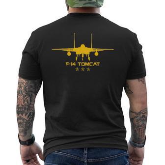 F-14 トムキャット 戦闘機 ジェット クラシック ミリタリー 航空 デザイン メンズTシャツ バックプリント - Kawaiitshirt