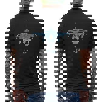 F-16 American Military Fighter Jet Men's Back Print T-Shirt | Mazezy