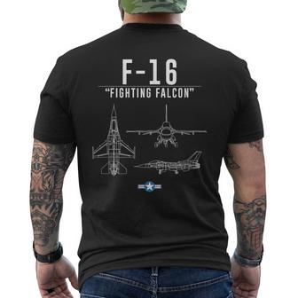 F-16 Militar De La Fuerza Aérea F16 Fighter Jet Camiseta Hombre Estampado Espalda - Regaloses