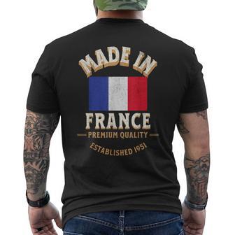 Fabriqué En France 1951 Drapeau Français De Qualitéupérieure T-shirt imprimé au dos - Cadeauxyz