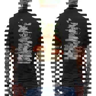 Fairy Frog Mushroom Forest Magic Aesthetic Cottagecore Men's Back Print T-Shirt | Mazezy