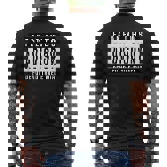 Fake News Advisory Defund The Media メンズTシャツ バックプリント - Kawaiitshirt