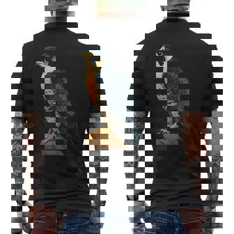 Falconry Equipment Falcon Peregrine Men's Back Print T-Shirt | Mazezy