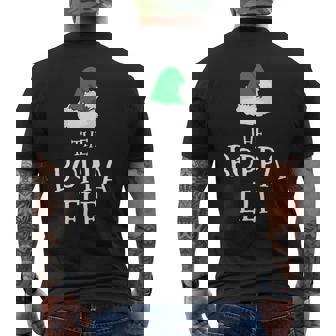 Family The Boppa Elf Christmas Matching Pajama Men's Back Print T-Shirt | Mazezy