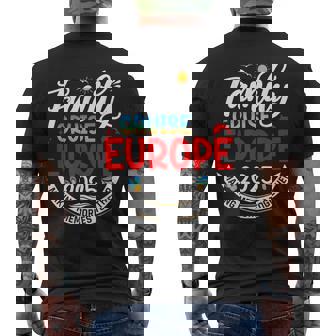 Family Cruise Europe 2025 Europe Family Vacation 2025 Men's Back Print T-Shirt | Mazezy