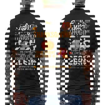 Family Group Matching Thanksgiving 2025 Men's Back Print T-Shirt | Mazezy