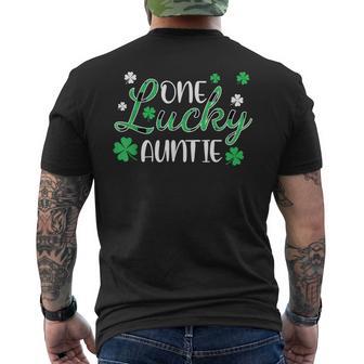 Family Matching One Lucky Auntie St Patrick's Day Men's T-shirt Back Print - Thegiftio UK