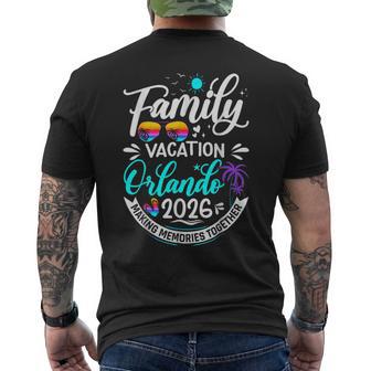 Family Vacation Orlando 2026 Beach Summer Vacation 2026 Men's T-shirt Back Print - Thegiftio