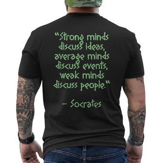 Famous Quote Philosophy Socrates Men's T-shirt Back Print - Thegiftio UK