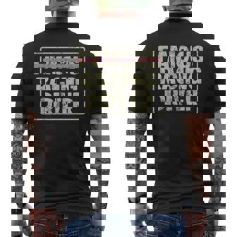 Famous Racing Driver Racer Motorsport Quote Men's Back Print T-Shirt | Mazezy