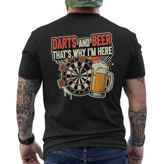 Fan Trikot Sport Dart Darts Dartspieler Retro Spruch Bier Men's Back Print T-Shirt | Mazezy