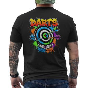 Fan Trikot Team Sport Dart Darts Dartspieler Retro Graffiti Men's Back Print T-Shirt | Mazezy