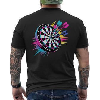 Fan Trikot Team Sport Dart Darts Dartspieler Retro Spruch Men's Back Print T-Shirt | Mazezy