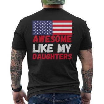 Fantastico Regalo Per La Festa Del Papà Del 4 Luglio Come Le Mie Figlie T-shirt da uomo con stampa posteriore - Novitaregali