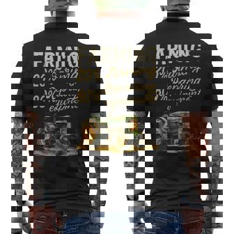 Farm Life Farmer Tractor 20 Farming 80 Repairing Equipment Men's Back Print T-Shirt | Mazezy