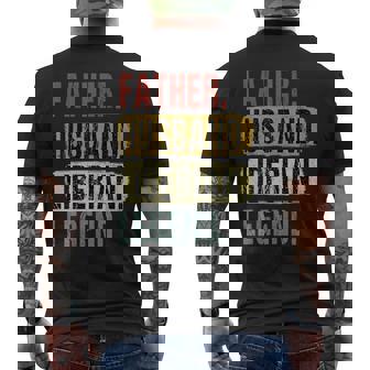 Father Husband Liberian Legend Liberia Dad Father's Day Men's Back Print T-Shirt | Mazezy