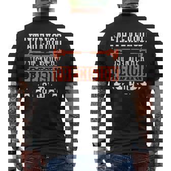 Fatherhood Precision Job Machine Operator Machinist Dad Men's Back Print T-Shirt | Mazezy