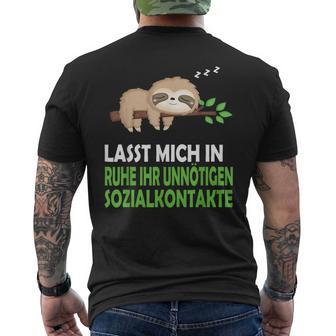 Faultier Nachthemdchlaf Pyjamachlafanzug Geschenk T-Shirt mit Rückendruck - Geschenkecke
