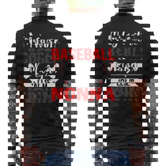 My Favorite Baseball Player Calls Me Nonna Baseball Lover Men's Back Print T-Shirt | Mazezy