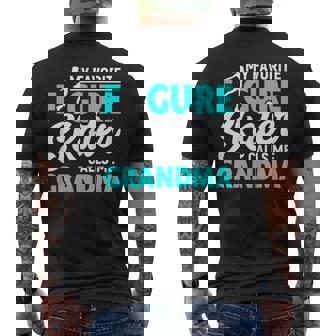 My Favorite Figure Skater Calls Me Grandma Ice Dancing Men's Back Print T-Shirt | Mazezy