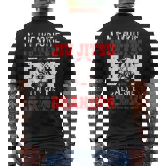 My Favorite Jiu Jitsu Boy Calls Me Grandpa Grandfather Men's Back Print T-Shirt | Mazezy