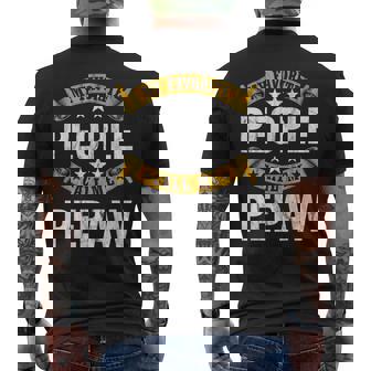 My Favorite People Call Me Pepaw Vintage Fathers Day Men's Back Print T-Shirt | Mazezy