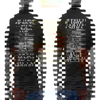 My Favorite Sailor Calls Me Sister-In-Law US Family Matching Men's Back Print T-Shirt | Mazezy