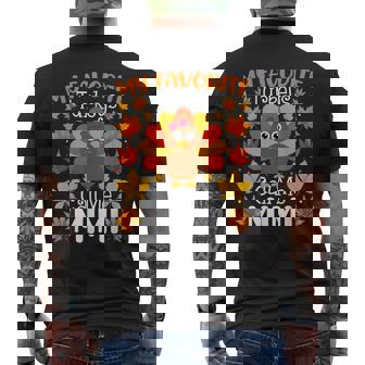 My Favorite Turkeys Call Me Mimi Thanksgiving Family Men's T-shirt Back Print | Seseable UK