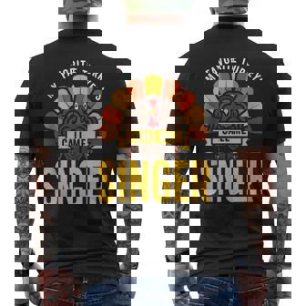 My Favorite Turkeys Call Me Singer Tank Top Men's Back Print T-Shirt | Mazezy