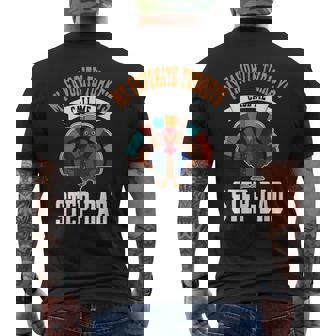 My Favorite Turkeys Call Me Step-Dad Men's Back Print T-Shirt | Mazezy