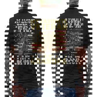 My Favorite Veteran Is My Grandpa Grandfather Veterans Day Men's T-shirt Back Print - Monsterry