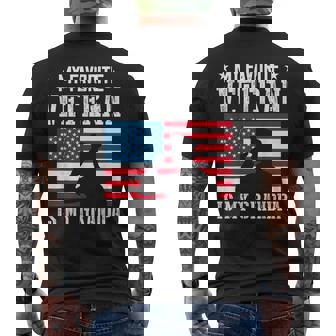 My Favorite Veteran Is My Grandpa Veterans Day Thank You Men's T-shirt Back Print - Monsterry