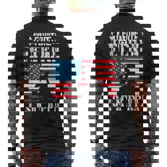 My Favorite Veteran Is My Papa Grandpa Thank You Veterans Men's T-shirt Back Print - Thegiftio