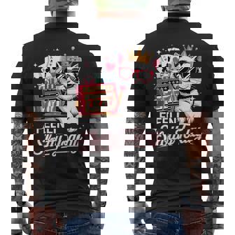 Feeling Slotty Today Gambling Casino Slot Machine Cat Men's Back Print T-Shirt | Mazezy