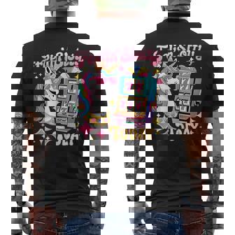 Feeling Slotty Today Gambling Slot Machine Casino Unicorn Men's Back Print T-Shirt | Mazezy