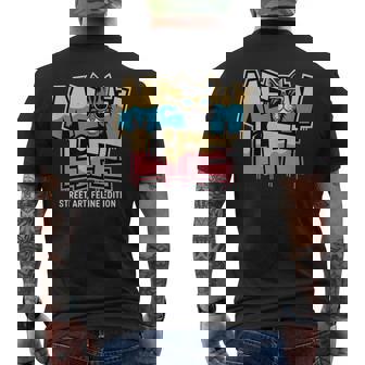 Feline Life Cool Urban Cat Graffiti Street Style Vibes Men's Back Print T-Shirt | Mazezy