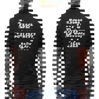 Feliz Cumpleaños Julia Camiseta Hombre Estampado Espalda - Regaloses