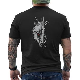 Fenrir Wolf Rune Norse Mythology Symbol Men's T-shirt Back Print - Thegiftio UK