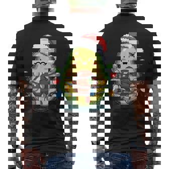 Festive Avocado Delight For Holiday Fun And Christmas Cheer Men's Back Print T-Shirt | Mazezy