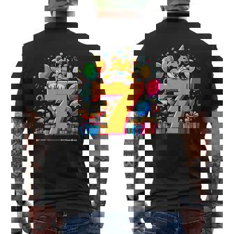 Fiesta De Cumpleaños Con Temática De Tigre Para Niñoséptimo Cumpleaños De Tigre Camiseta Hombre Estampado Espalda - Regaloses