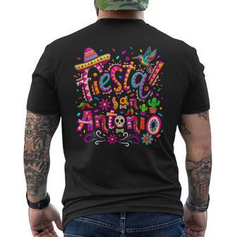 Fiesta Squad San Antonio Texas Cinco De Mayo Lets Fiesta Men's T-shirt Back Print | Seseable CA
