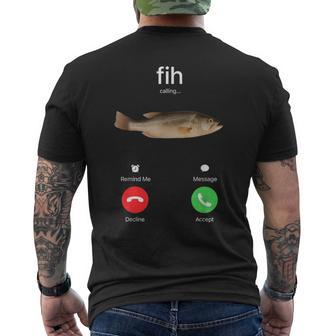 Fih Calling Aceptar O Rechazar Divertido Pesca Meme Pescador Camiseta Hombre Estampado Espalda - Regaloses