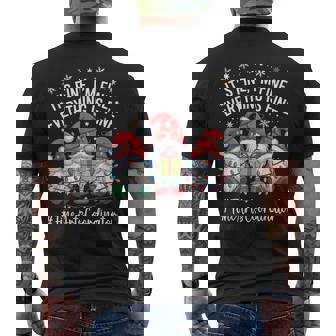 Fine Arts Coordinator Gnome Everything Is Fine Christmas Men's Back Print T-Shirt | Mazezy