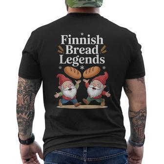 Finnish Bread Legends Finland Heritage Baker Men's Back Print T-Shirt | Mazezy