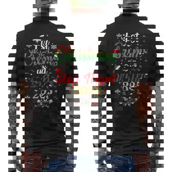 First Christmas As A Step Mom 2025 New Mommy Xmas Men's Back Print T-Shirt | Mazezy