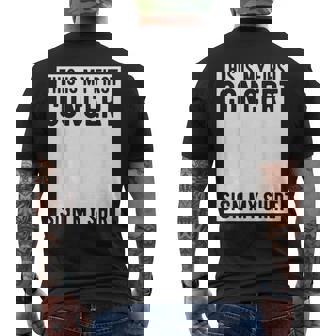 This Is My First Concert Sign My Music Event Men's T-shirt Back Print - Thegiftio