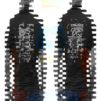 My First Hanukkah 2025 Coquette Bow 1st Chanukah Family Men's Back Print T-Shirt | Mazezy